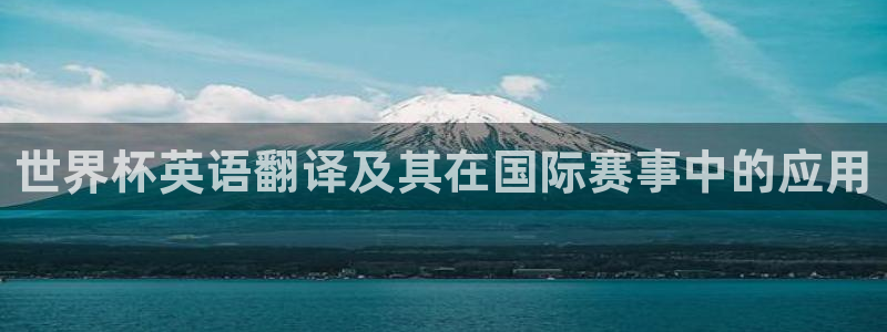 2026世界杯32强对阵图表：世界杯英语翻译及其在国际赛事中的应用