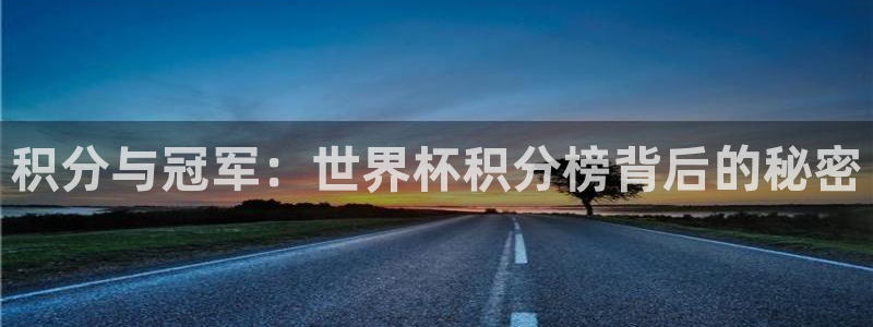世界杯预赛赛程：积分与冠军：世界杯积分榜背后的秘密